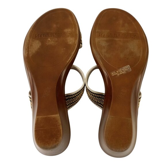 Toscanella MIMMA Double Band Wedge Slip On Sandals Made in Italy - Picture 9 of 9